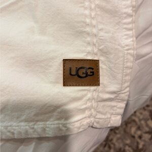 UGG White cotton shower curtain